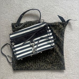 Rebecca Minkoff Mini Nautical Crossbody Bag - Navy and White